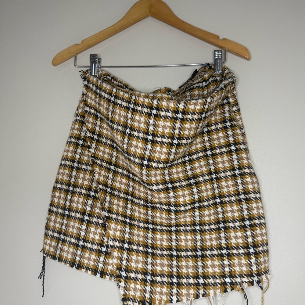 HYFVE Tan and Black Asymmetrical Wrap Skirt